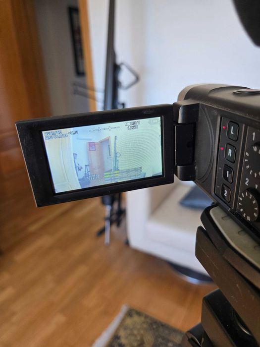 Zoom Q8 camera and stand