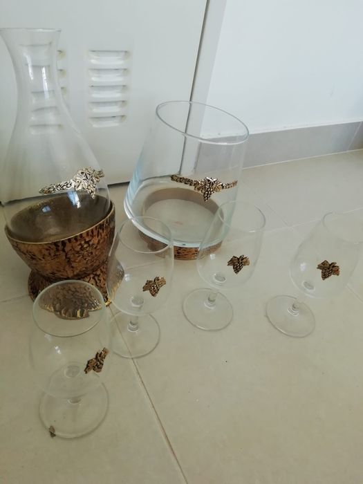 Decanter, frappé e copos