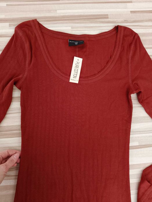 Bluzka t-shirt, Basic, długi rękaw, nowy, M