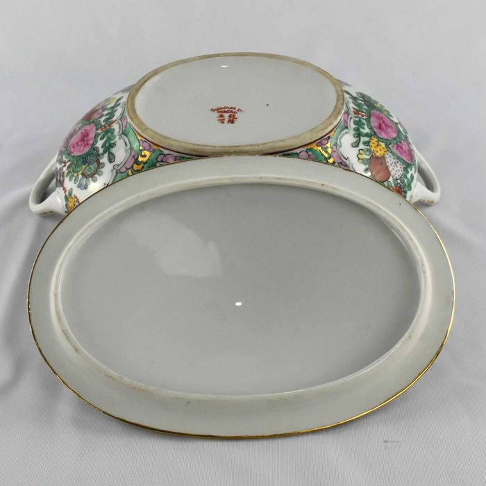 Terrina porcelana da China, decoração Mandarim, circa 1960