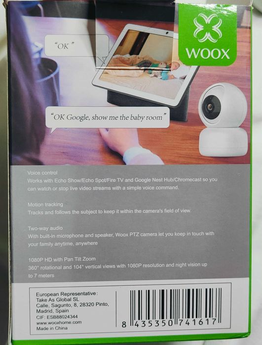 Câmara de vigilancia PTZ da Woox