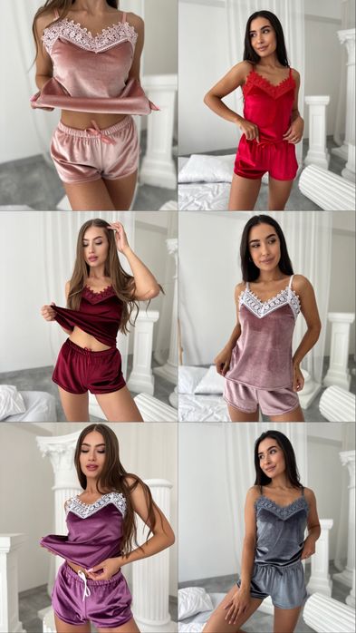 Піжама жіноча велюрова/Пижама женская  велюрова розмір S-2XL 42-50