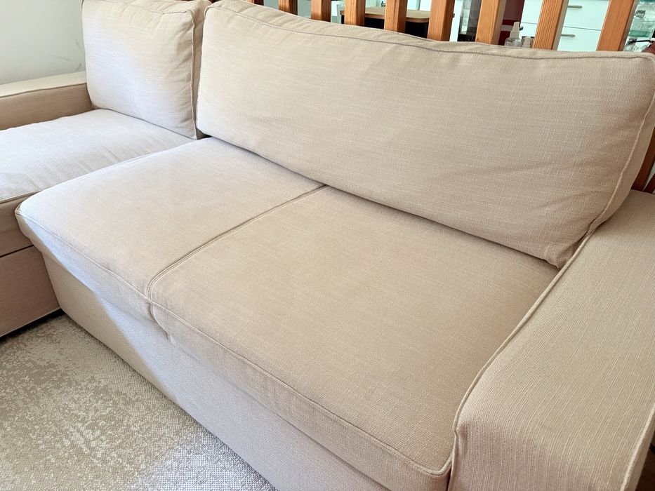 Sofá cama com chaise-longue