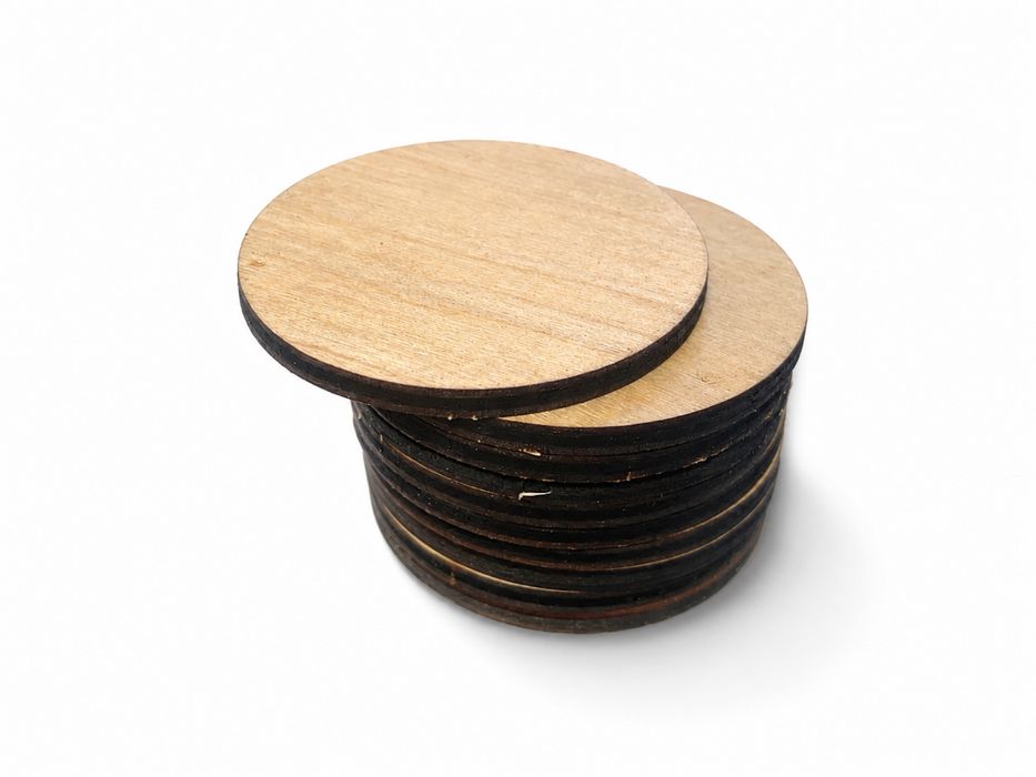 Drewniane Koło 5cm 50mm 10szt.– Okrągła Sklejka DIY Dekoracje Decoupage