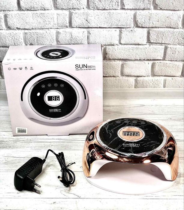 Лампа для гель лака Sun MJ01 (4 красных диода) золотая, 248 Вт