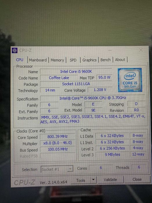 Intel core i5 9600k