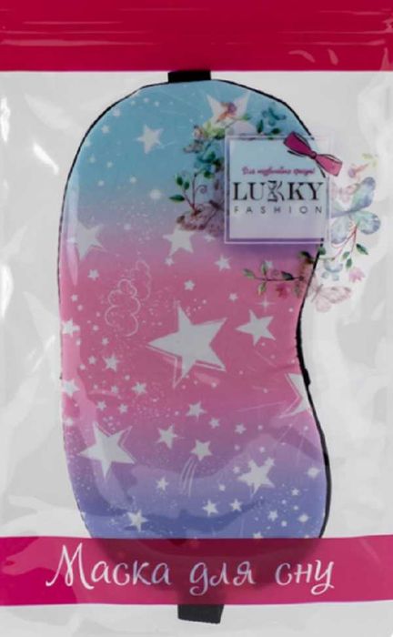 Маска на глаза для сна lukky розовая галактика