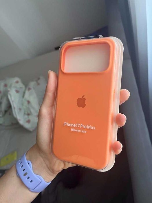 Case iPhone 17 Pro Max etui silikonowe nowe pomarańczowe orange plecki
