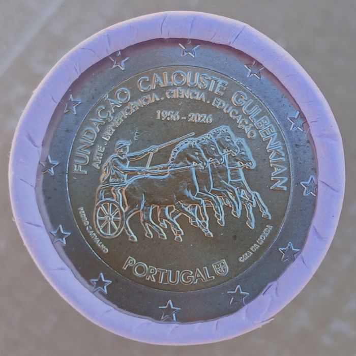 Rolo 2 euro Portugal 2026 Fundação Calouste Gulbenkian