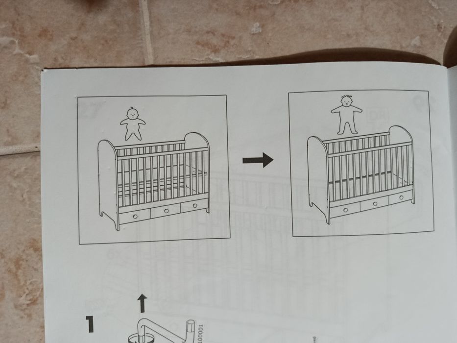 Berço evolutivo IKEA Gonatt + colchão 60X120