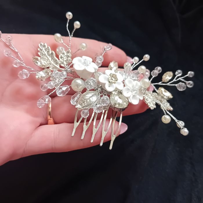 Komplet ozdób ślubnych do wlosow