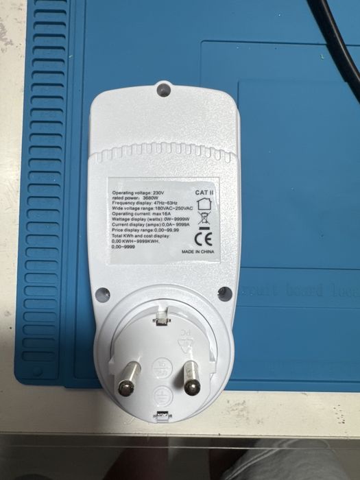 Цифровий ваттметр, енергометр, з дисплеєм. Axacam, 16А, 220В