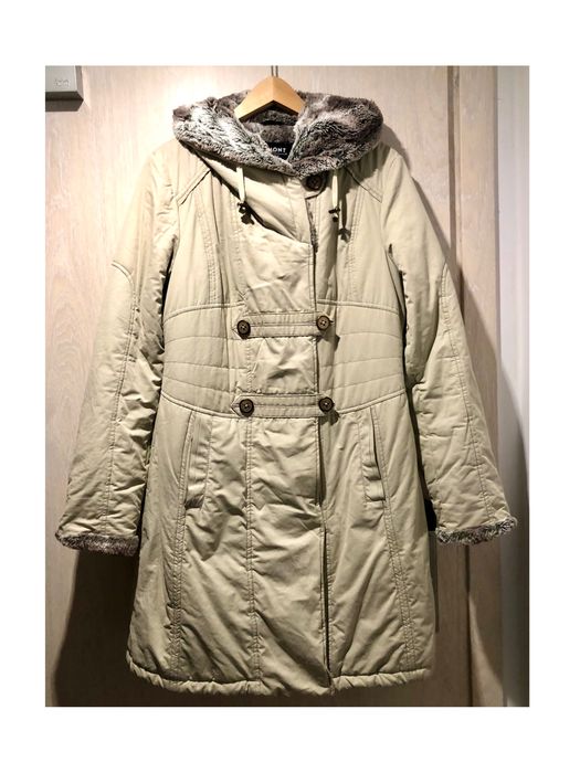 Beaumont Amsterdam damska parka kurtka ocieplana szaro-beżowa, rozm. L