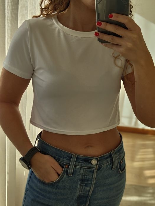 T-shirt curta branca