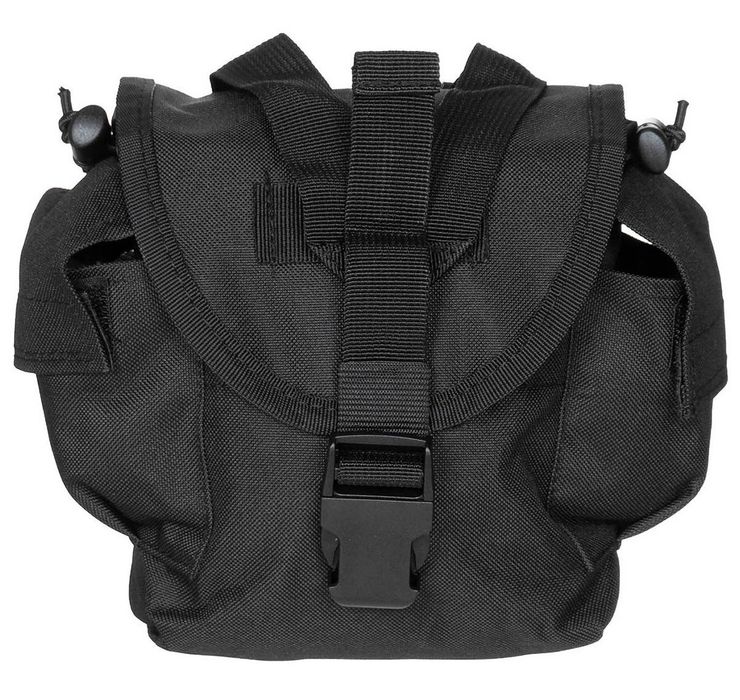 torebka na butelkę "molle" czarna