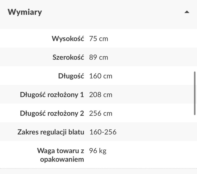 Stół rozkładany VICTORIA połysk czarny /biały