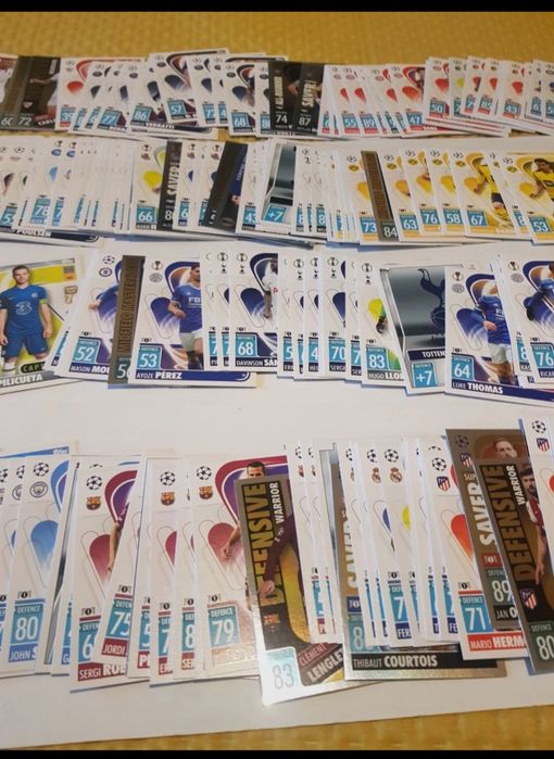 400× match attax 2021/22 topps psg, real Madrid