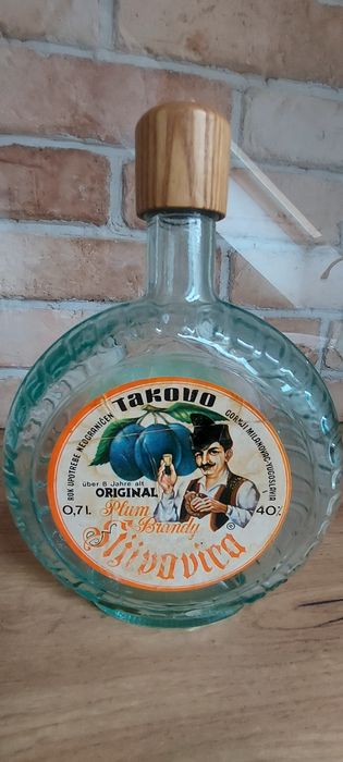 Butelka po Śliwowicy  Jugosłowiańskiej 1975 rok