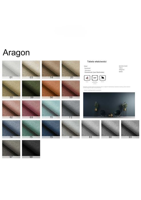 Elegancki narożnik do salonu z pufa i funkcją spania