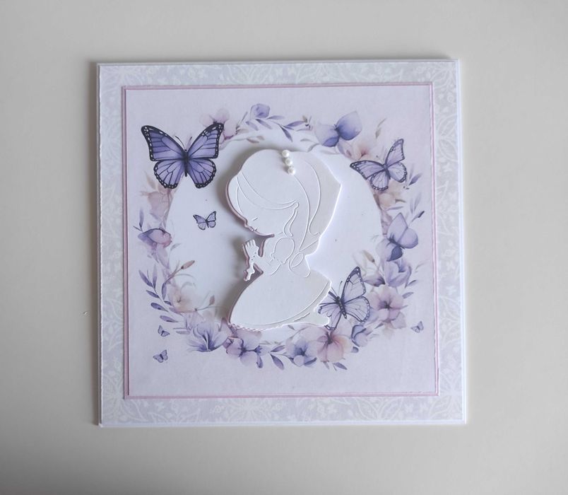 Kartka ręcznie robiona na Komunię Świętą