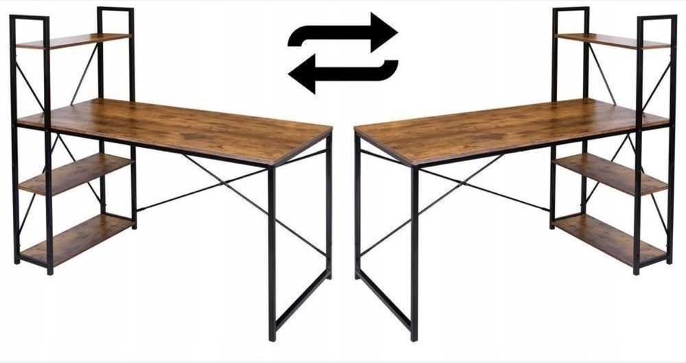 NOWE Biurko Gamingowe Metalowe Komputerowe Meble Szkolne Loft Okazja