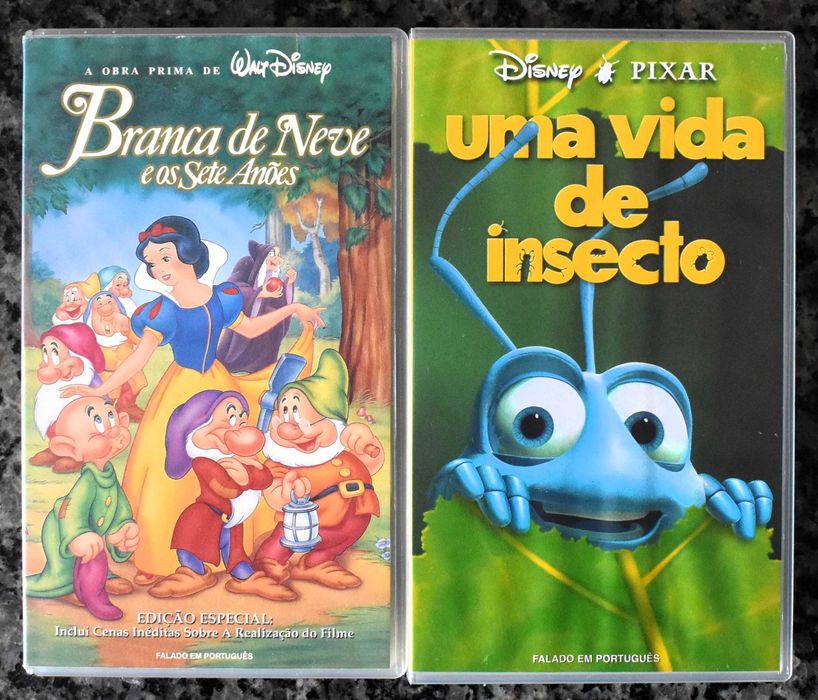 Lote 4 Disney - 7 filmes de animação em VHS