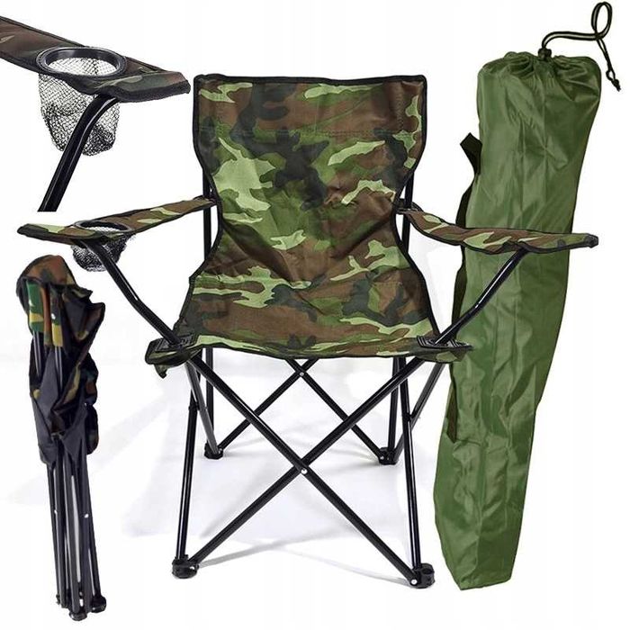 KRZESŁO SKŁADANE Z POKROWCEM turystyczne wędkarskie ogrodowe plażowe