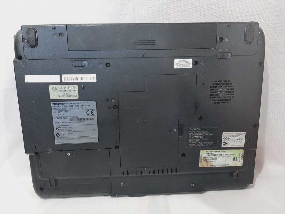 Laptop Toshiba A105 Celeron 1.60Ghz / 1GB/ 320GB HDD / Win 7