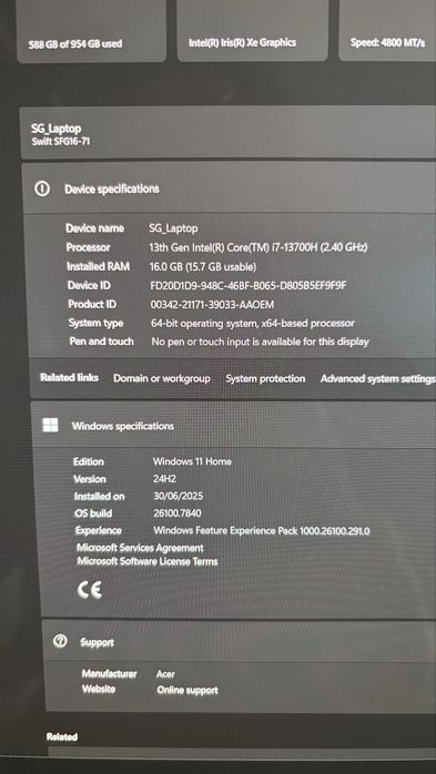 Acer Swift GO 16 SFG16-71