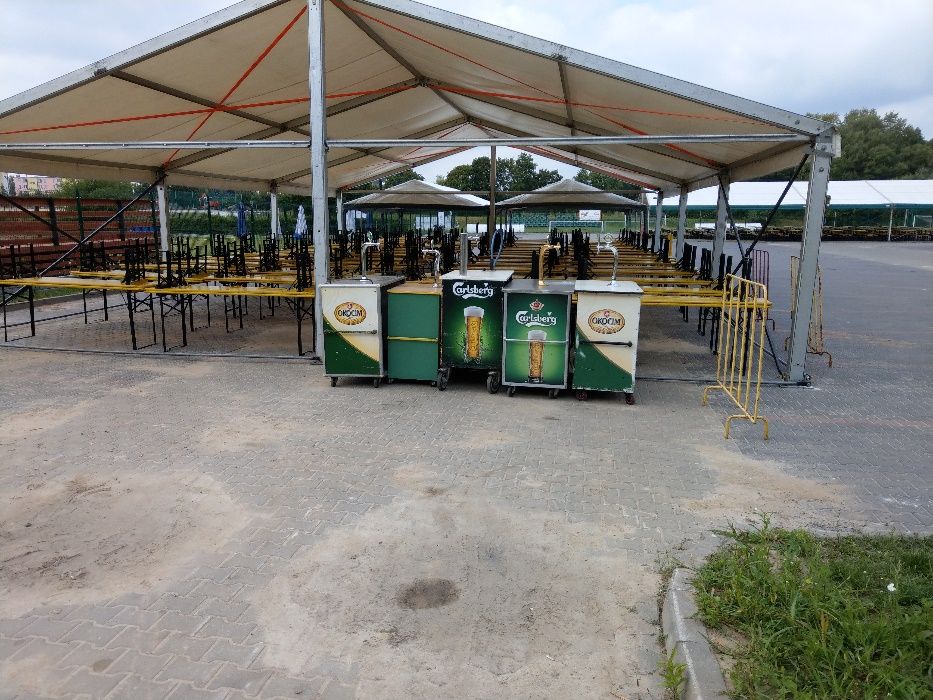 Namiot do wynajęcia, Stoły, ławki, krzesełka, grill na komunię, wesele