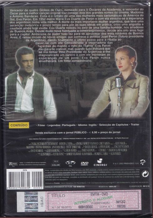 DVD - EVITA (Público)