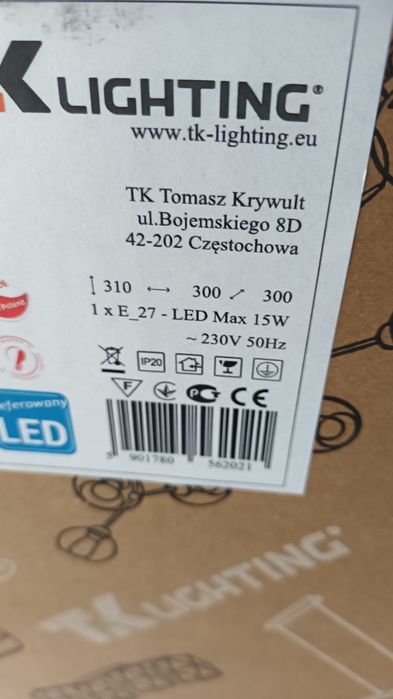 Nowa lampa sufitowa TK Lighting modrl DAMOND 6202