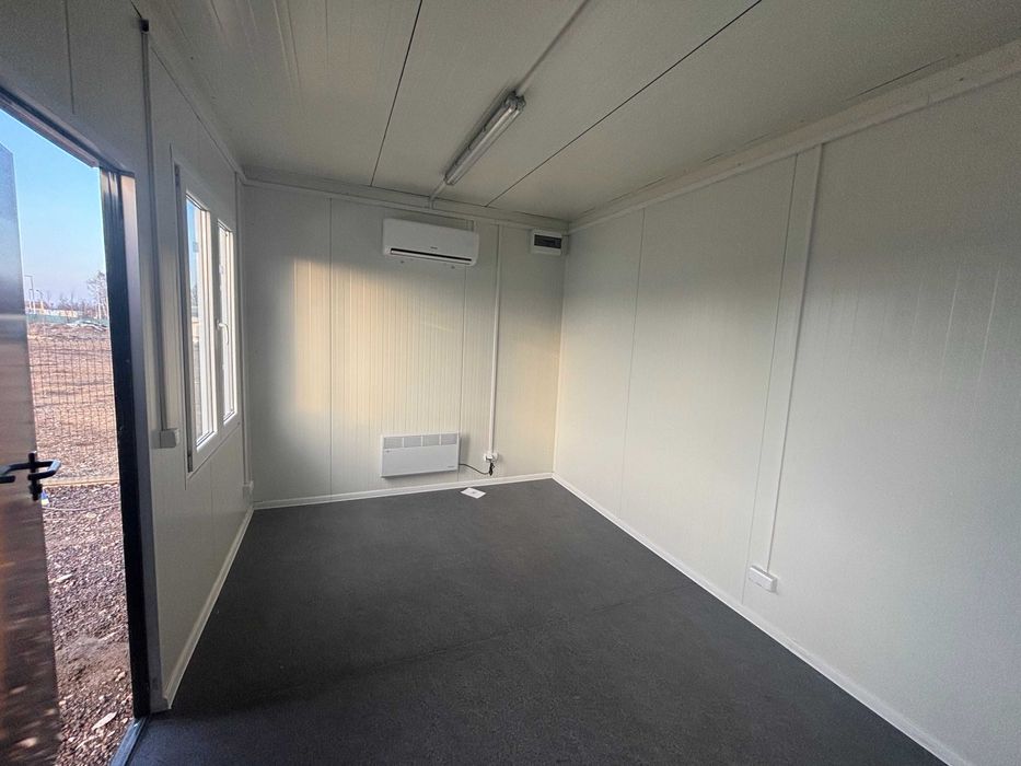 kontener biurowy, pawilon 3 x 5 metrów, klimatyzator