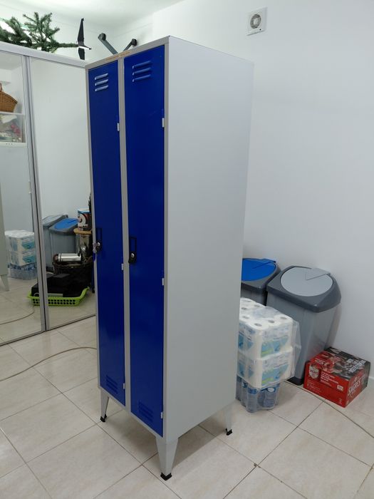 Armário Metálico Vestiário 2 Cacifos com Chaves