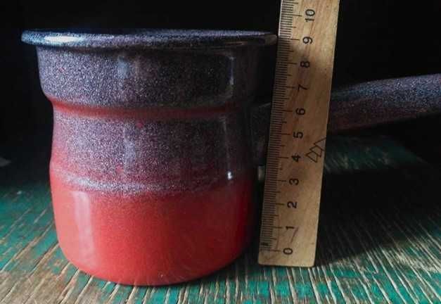 ПОДАРОК  кофеварка турка металл эмалированная новая раритет 450 мл