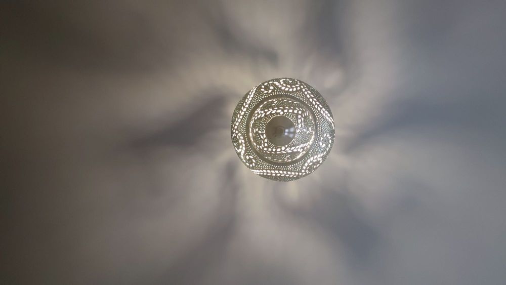 Lampa wisząca w stylu marokańskim – metalowa, ażurowa, 86 cm
