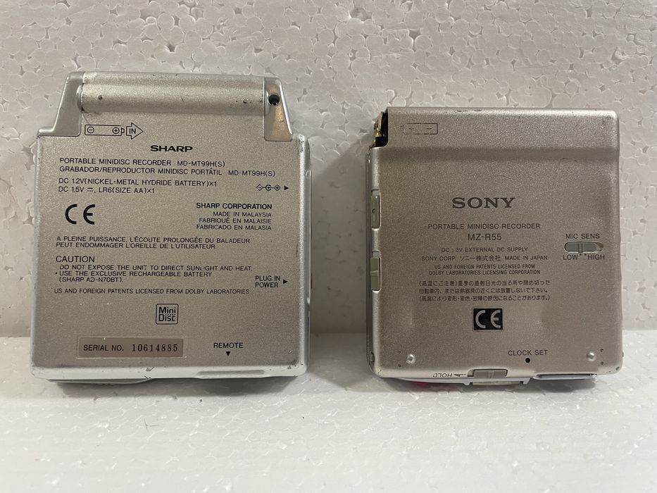 Leitores gravadores Mini disc Sony e Sharp64551980175491121