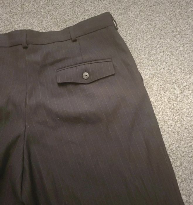 Męskie spodnie garniturowe XXL czarne