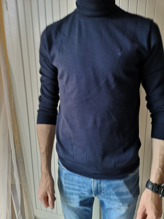 Nowy sweter golf Ralph Lauren wełna merino S M