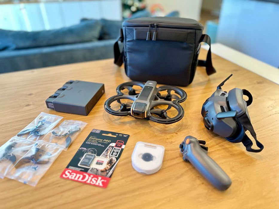 DJI Avata 2 | 3 Baterias | DJI Care 1 Ano | Cartão de 128GB | Filtros.