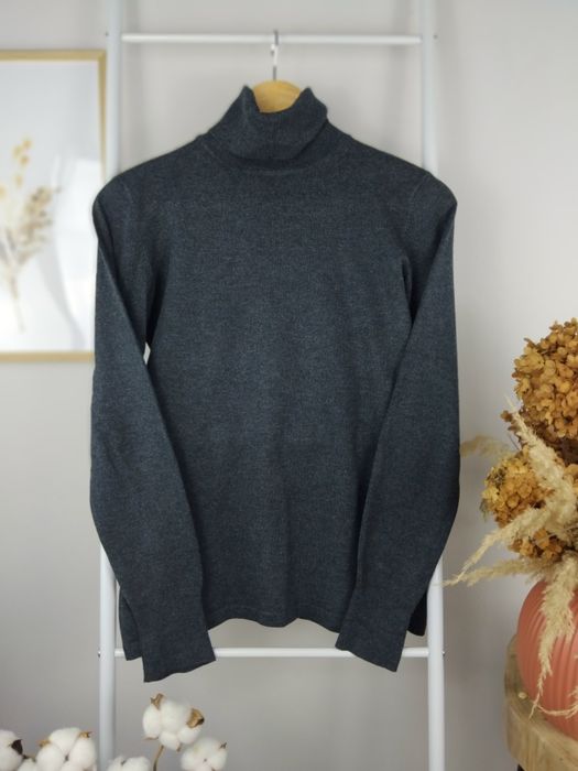 Jedwabny sweter z golfem sweterek rayon Tatuum bluzka klasyczna golf
