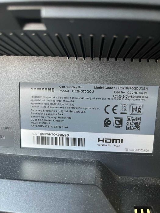 Monitor Samsung C32HG70QQU - Usado