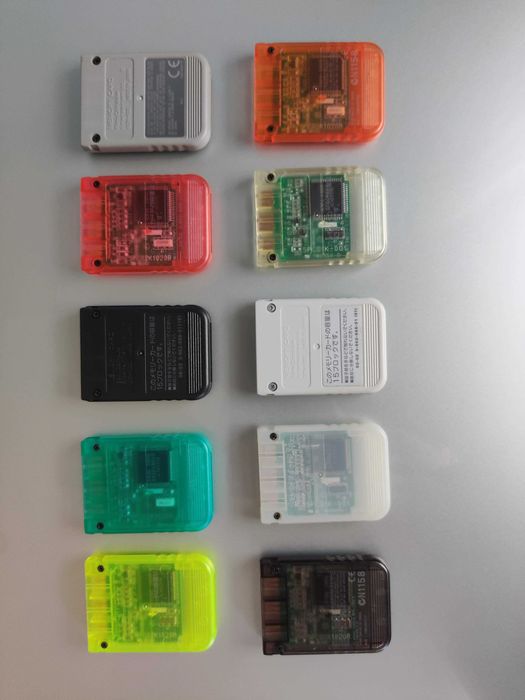 Conjunto cartões de memoria originais Playstation 1