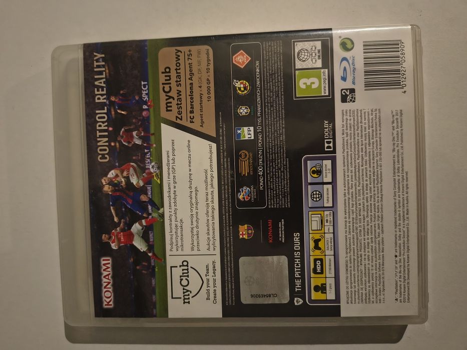 PES 2017 na konsolę PS3, stan idealny
