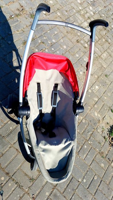 Carrinho passeio bebé -Qinny -creme/vermelho