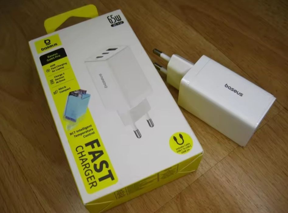 Мережевий зарядний пристрій 65W Baseus GaN5 Pro CCGP120201 для ноутбук
