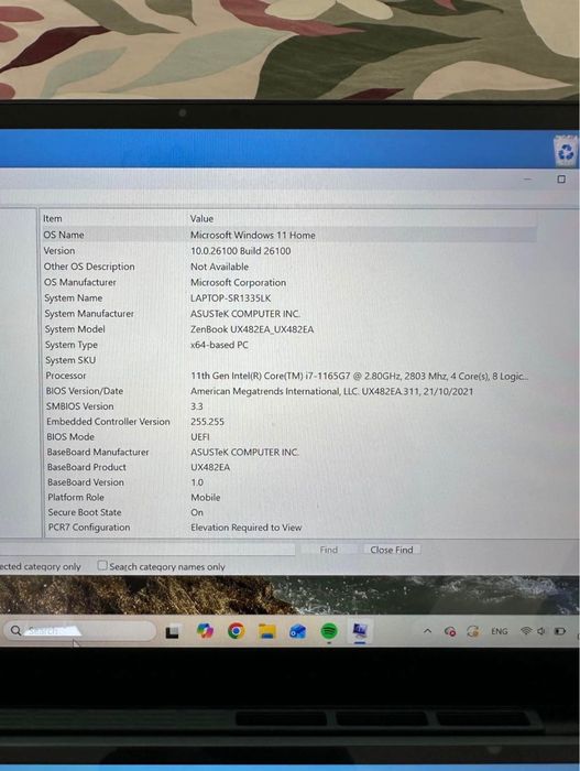 PC ASUS Zenbook UX482EA