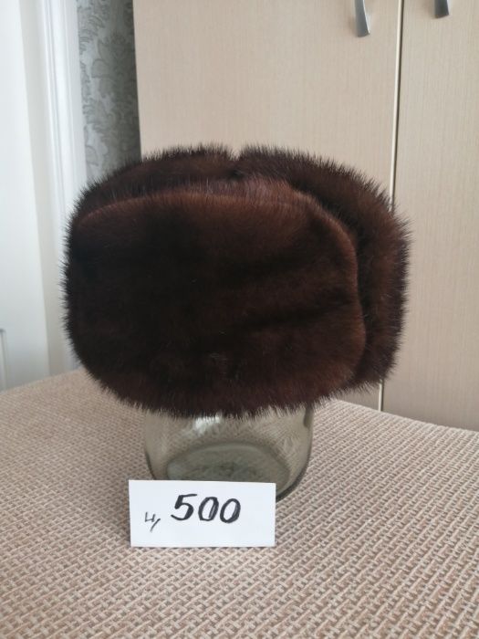 шапки норковые и кожаные кепки
