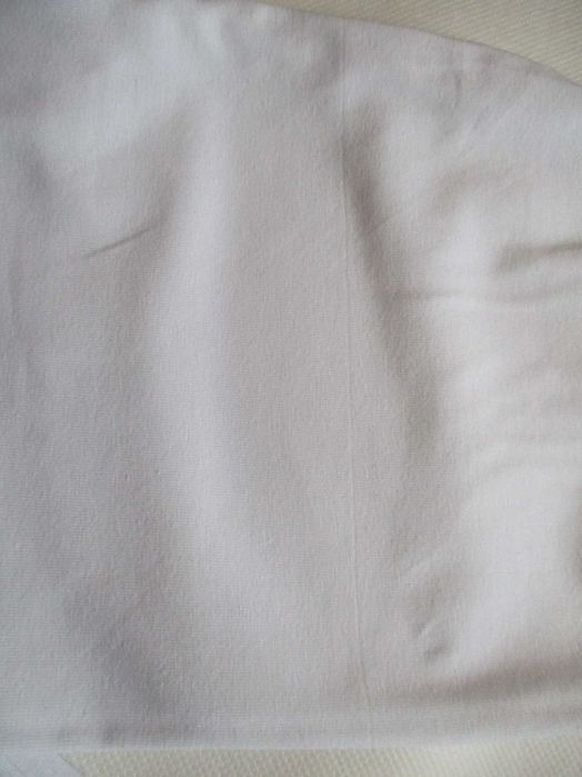 Nowe długie legginsy damskie bawełniane getry białe M