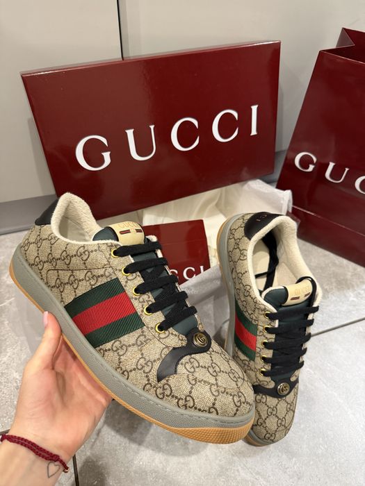 Мужские кроссовки gucci screener гуччи скринер